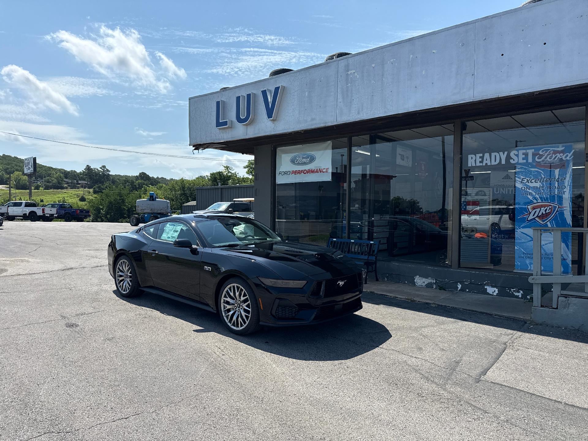 2026 Ford Mustang GT Fastback in Shadow Black — front three-quarter view