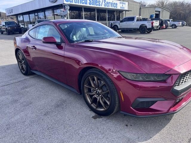 2026 Ford Mustang EcoBoost Fastback in Molten Magenta Metallic Tinted Clearcoat — front three-quarter view